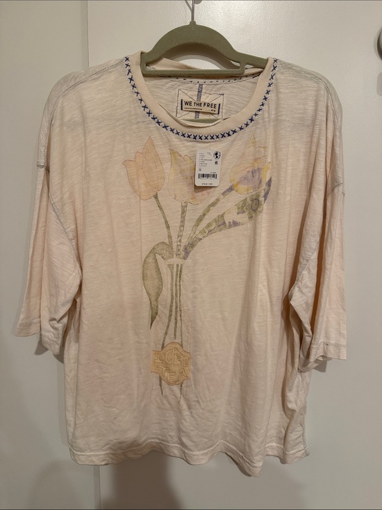 We The Free Tops - We The Free Cream Floral Graphic Tee